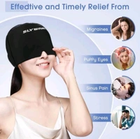 Headache Relief Cap, Gel Ice Head Wrap, Hot and Cold Therapy, Headache Eyes Mask for Sinus