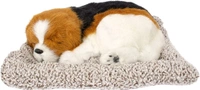 Sleeping Dog Stuffed Toy, Car Dashboard Showpiece, Soft Plush Realistic Puppy Figurine with Bamboo Charcoal for Home Décor, Office and Gift 