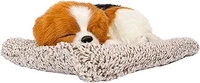 Sleeping Dog Stuffed Toy, Car Dashboard Showpiece, Soft Plush Realistic Puppy Figurine with Bamboo Charcoal for Home Décor, Office and Gift 