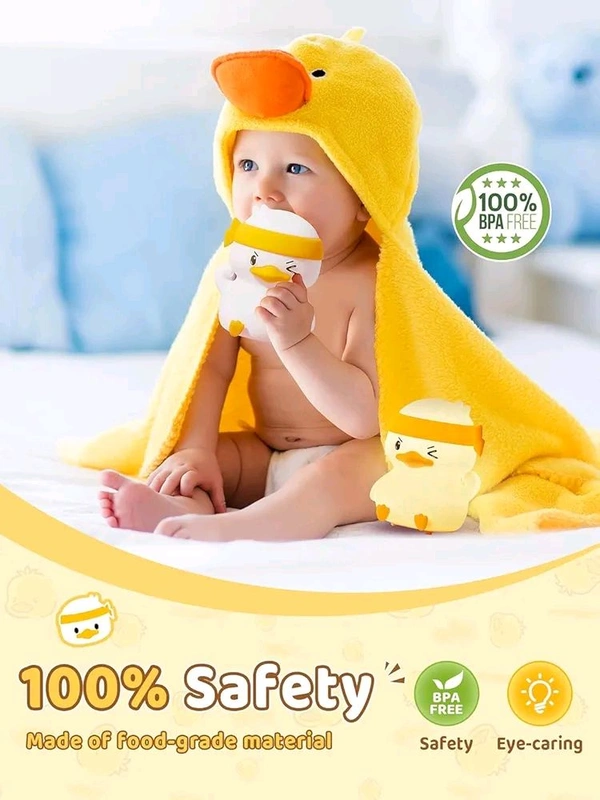 Fighting Duck Night Light – Cute Silicone LED Lamp, Tap Control, 7-Color Changing, Rechargeable & Portable, Soft Baby-Safe Nightlight for Kids, Bedroom, Nursery & Gift