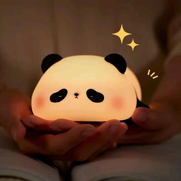  Kids Night Light – Silicone Sleeping Panda Lamp, Rechargeable & Portable, 3-Level Brightness, Soft LED Night Light for Bedroom, Nursery, Study Desk, Cute Decorative Lamp for Diwali & Christmas