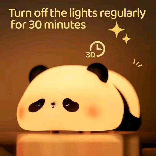  Kids Night Light – Silicone Sleeping Panda Lamp, Rechargeable & Portable, 3-Level Brightness, Soft LED Night Light for Bedroom, Nursery, Study Desk, Cute Decorative Lamp for Diwali & Christmas
