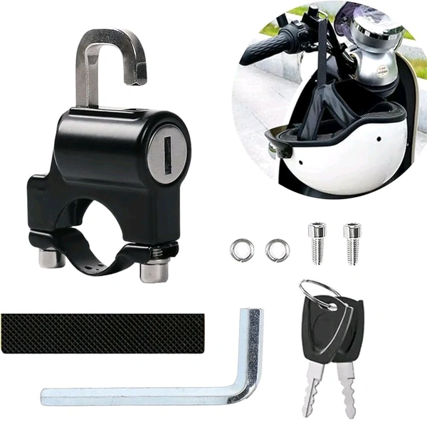 Helmet Lock for Bike & Motorcycle,Universal Helmet Security Lock,Applies to 22-28mm Diameter,Cycle Lock for Handlebar Scooter Lock for Motorcycles/Bicycles/Scooters