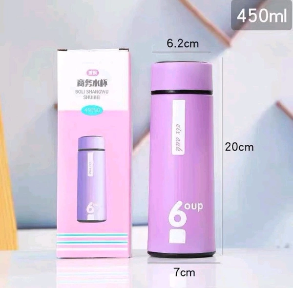 FunBlast 450ML Insulated Glass Water Bottle – Leakproof, Hot & Cold for 12 Hours | SKVWORLD