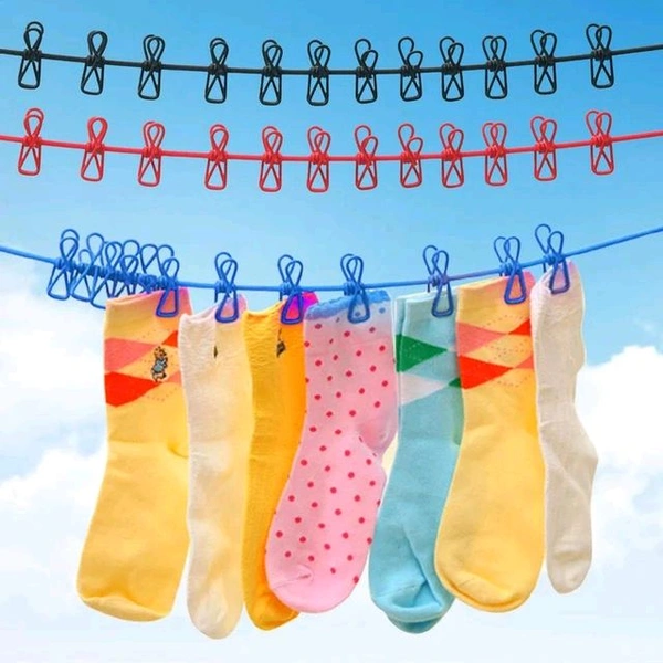 Adjustable Elastic Rope with Clips – Durable, Strong & Versatile for Indoor/Outdoor Use