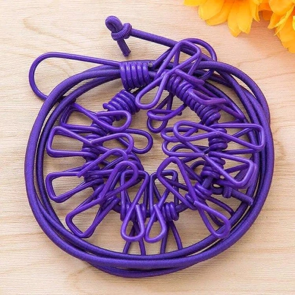 Adjustable Elastic Rope with Clips – Durable, Strong & Versatile for Indoor/Outdoor Use