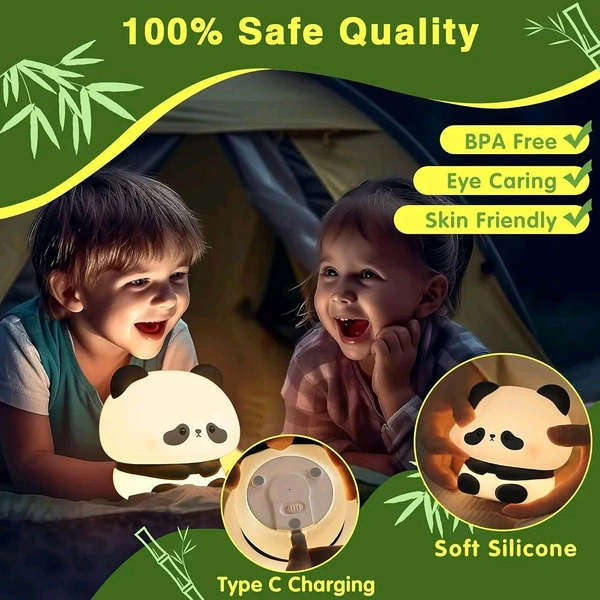 Panda LED Night Light – Cute Night Light for Kids, Dimmable with 3 Modes & Timer, USB Rechargeable, Soft Warm Light for Bedroom, Nursery & Room Decor,  Panda Gifts