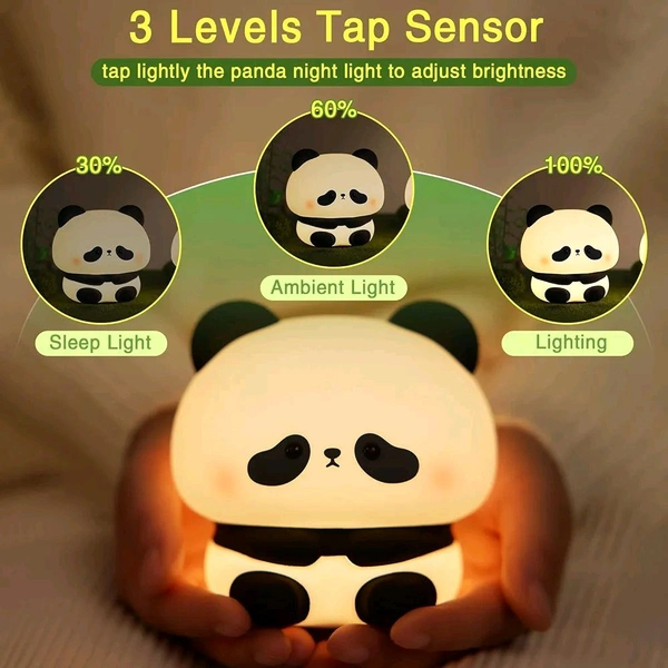 Panda LED Night Light – Cute Night Light for Kids, Dimmable with 3 Modes & Timer, USB Rechargeable, Soft Warm Light for Bedroom, Nursery & Room Decor,  Panda Gifts