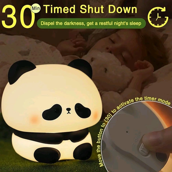 Panda LED Night Light – Cute Night Light for Kids, Dimmable with 3 Modes & Timer, USB Rechargeable, Soft Warm Light for Bedroom, Nursery & Room Decor,  Panda Gifts