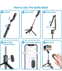 Bluetooth Selfie Stick Portable Phone Tripod Stand