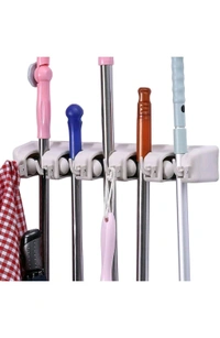 Broom Holder With 6 Hooks