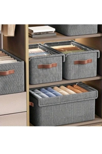 Folding Storage Box with Transparent Lid