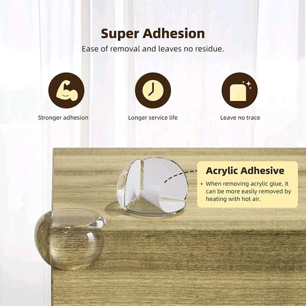 Round Shape Baby Safety Protection Table Corner Guards – Soft, Transparent & Shockproof | SKVWORLD