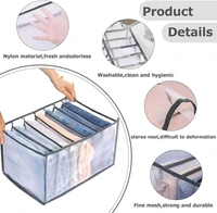 7 Grid Transparent Closet Cloth Organiser