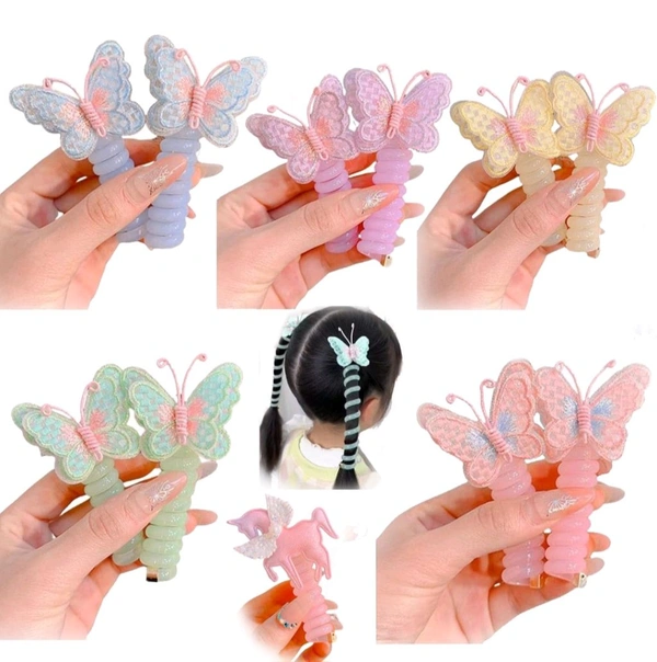 Butterfly Telephone Wire Hair Band For Kids