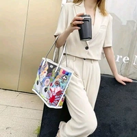 Eye Theme Stylish Handbag With Sling Combo