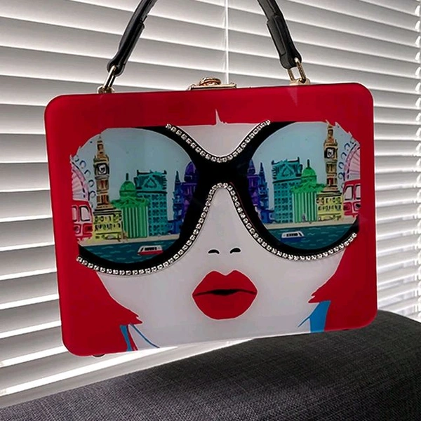 Diamond Cute Cartoon Girl Acrylic Box