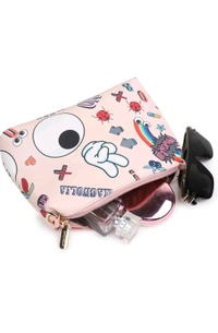 Holographic Shiney Combo Sling With Hand Bag