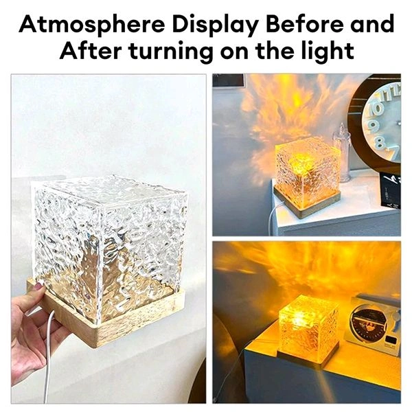 Wave Lamp LED Projector – 3D Ocean Water Effect Light with Remote & 16 Colors for Ambient Home Décor