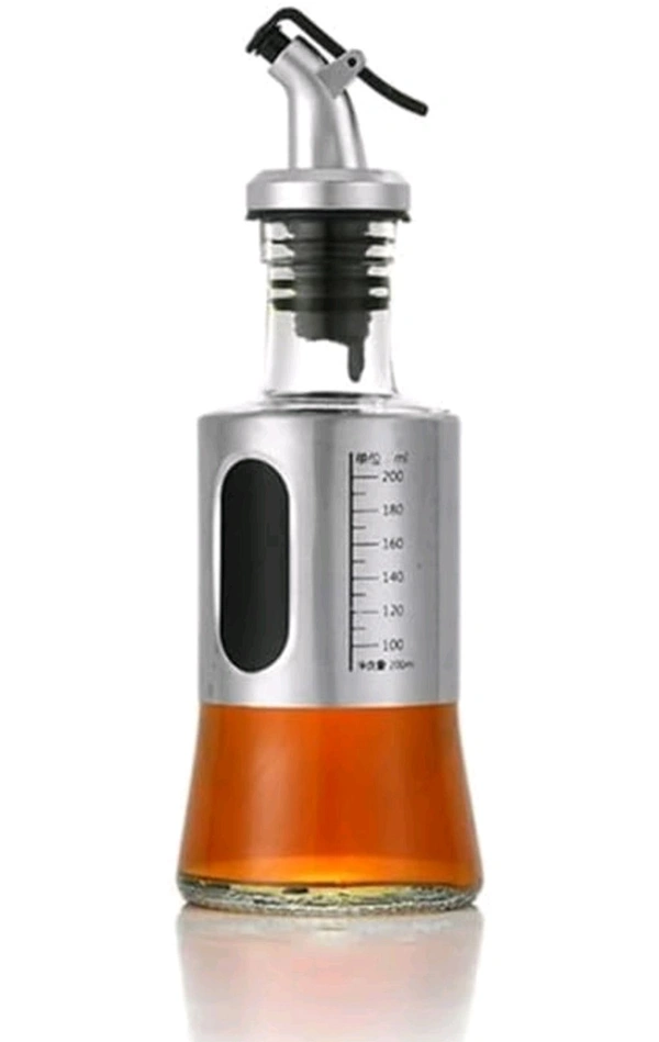 Stainless Steel And Glass Oil Dispenser 200ML