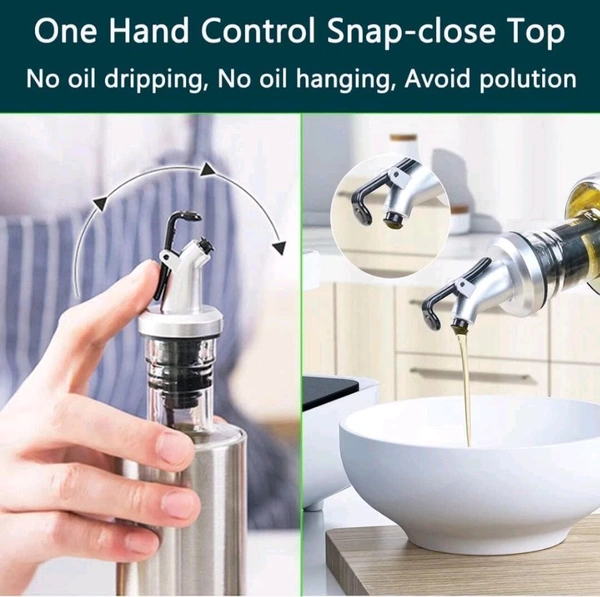 Premium Stainless Steel And Glass Oil Dispenser |500Ml