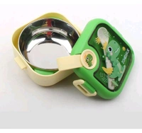 Square Shaped Lunch Box with Stainless Steel Bowl