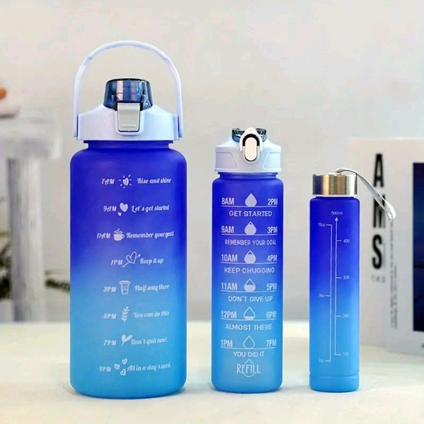 3 Pcs Motivational Bottle With Box (2000Ml,900Ml,300Ml)