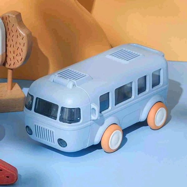 Bus Water Bottle for Kid with Straw
