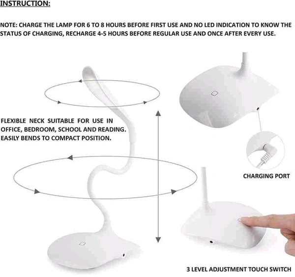 Flexible Spine With Touch Sensitive Button Table Lamp