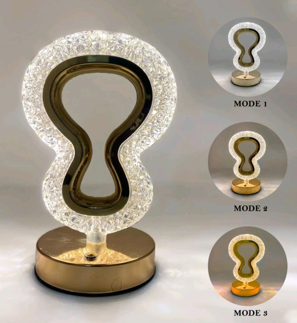 Crystal Table Lamp Cordless Luxury Lamp USB Type 