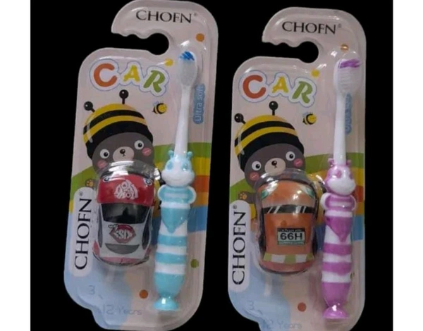 Kids Soft Toothbrush With Toy 1 Pcs