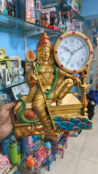 Traditional Murugan Idol Wall Clock – Multi-Color | Spiritual Home Decor 