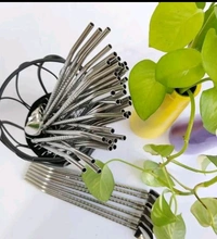 Stainless Steel Spoon With Straw (Pack Of 6 With Brush)