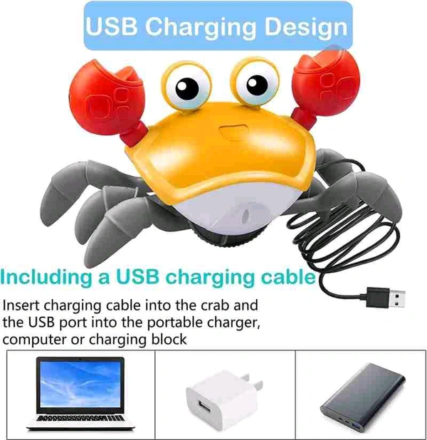 Rechargeable Crawling Crab Toy with Music & Lights – Interactive Baby & Toddler Fun! | SKVWORLD