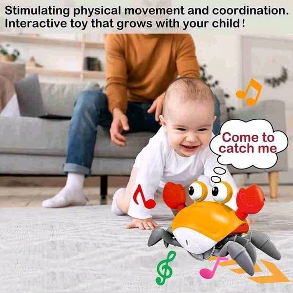 Rechargeable Crawling Crab Toy with Music & Lights – Interactive Baby & Toddler Fun! | SKVWORLD