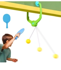 Hanging Table Tennis Self-Training Set – Indoor Ping Pong Game with 2 Rackets & 6 Balls | Portable Double Sparring Hanging Toy for Kids & Adults | Parent-Child Interactive Indoor Game – SKVWORLD 