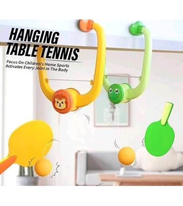 Hanging Table Tennis Self-Training Set – Indoor Ping Pong Game with 2 Rackets & 6 Balls | Portable Double Sparring Hanging Toy for Kids & Adults | Parent-Child Interactive Indoor Game – SKVWORLD 