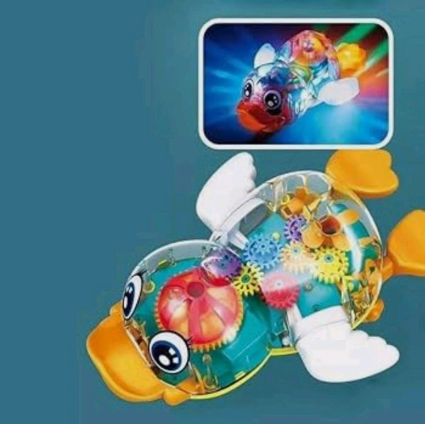 Transperent Duck Toy With Sound And Colourful Lights
