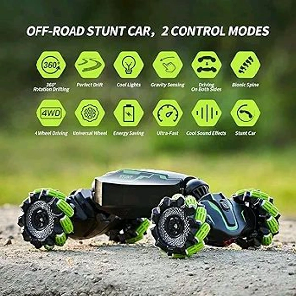 360 Degree Rotating Stund Remote And Hand Held Control Car 