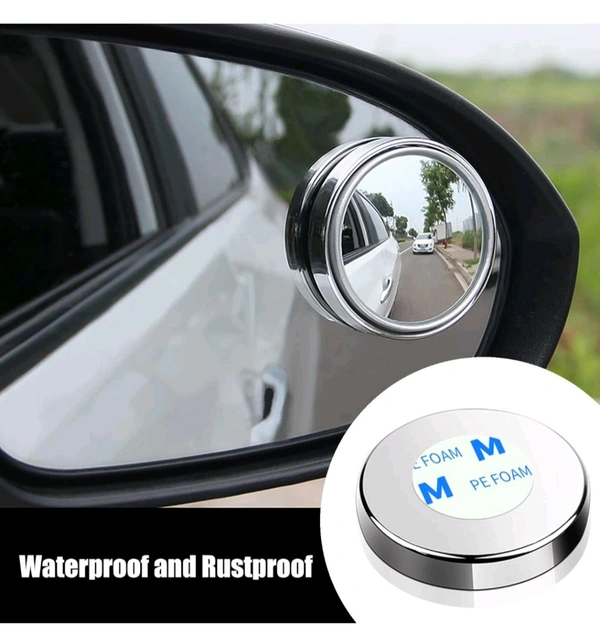 360° Adjustable Blind Spot Mirror for Cars | HD Convex Wide-Angle Rearview Mirror | Waterproof & Anti-Glare | Universal Fit for Cars, Trucks, SUVs & Vans | Easy Installation with 3M Adhesive