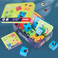 Wooden Emoji Face - Changing Cube Puzzle