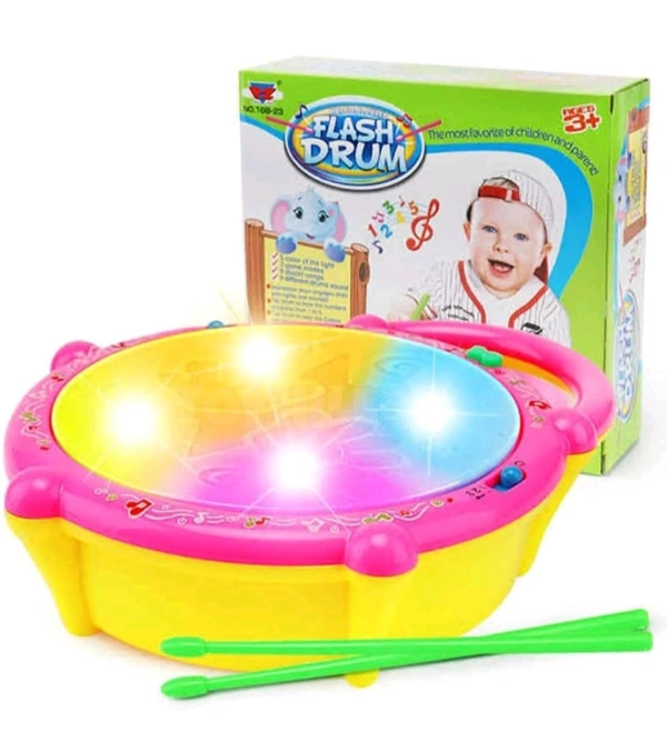 Musical Flash Drum with 3D Lights With Music