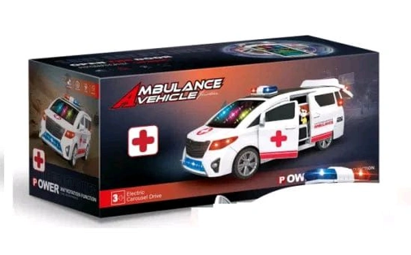 Ambulance Vehicle 360°Rotating Auto Open Toy