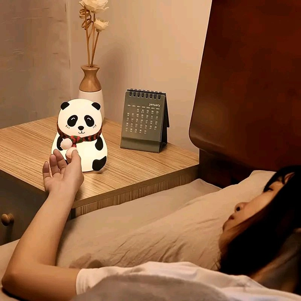 Panda LED Night Light – 7-Color Changing, Rechargeable, Baby-Safe Silicone Lamp for Kids’ Rooms, Perfect Gift for Toddlers & Children