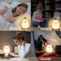 Pear Night Light – Cute Silicone LED Lamp, Dimmable & Soft Glow, Rechargeable & Portable, Safe for Kids, Nursery, Bedroom & Cozy Room Decor Gift