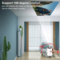 Free Style Pro Projector for Home 4K & 1080p Support, 270° Rotatable Projector 6900L Android 11 WiFi Bluetooth YouTube PrimeVideo Hotstar Netflix Apps, 720p Native, 150" Max Display