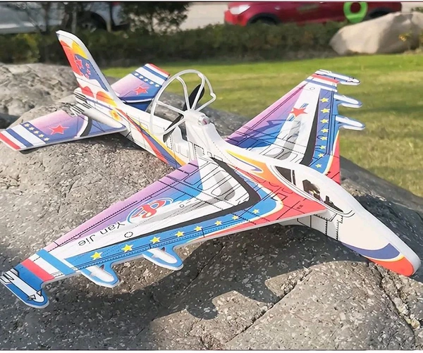 Rechargeable Light-Up Aircraft Airplane Toy with Music & Moving Action for Kids – SKVWORLD