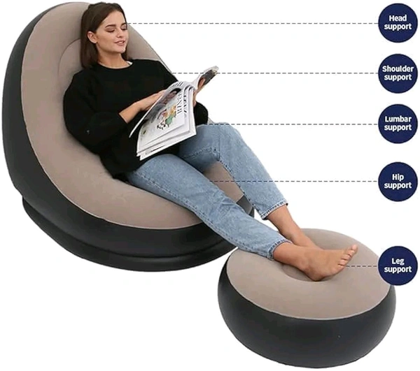 Inflatable Lounge Chair | Portable Air Sofa for Home, Camping, Dorm & Outdoor Relaxation | Ultra-Comfortable & Durable Blow-Up Chair