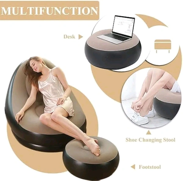 Inflatable Lounge Chair | Portable Air Sofa for Home, Camping, Dorm & Outdoor Relaxation | Ultra-Comfortable & Durable Blow-Up Chair
