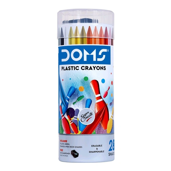 (DOMS) Plastic Crayons(28 Shade)
